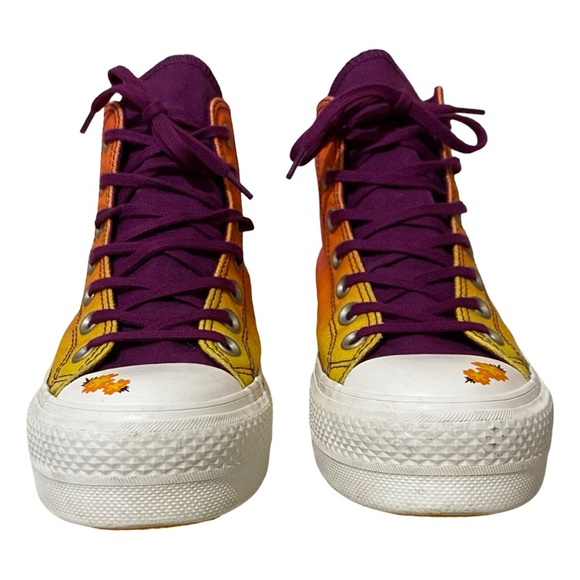 Rare HTF Converse All Star Chuck Taylor Platform Day of the Dead High Tops - Picture 3 of 12